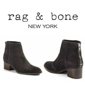 Rag & Bone Wesley Gray Suede Ankle Boots Size 9.5 US